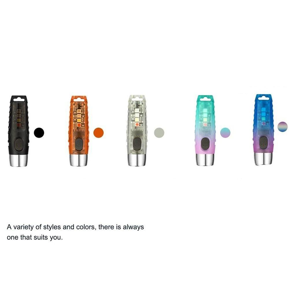 Super Bright Mini Keychain Flashlight 11 Modes High Power Portable Pocket Flashlight USB-C Rechargeable Multifunctional