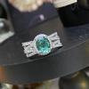 2026 Colored Treasure Inlaid Zircon Ring, Luxury High Carbon Zirconium Ring Plated with 18K Gold