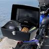 VEVOR Motorcycle Top Case, Universal Durable PP Material Motorbike Tail Box with Reflective Panel