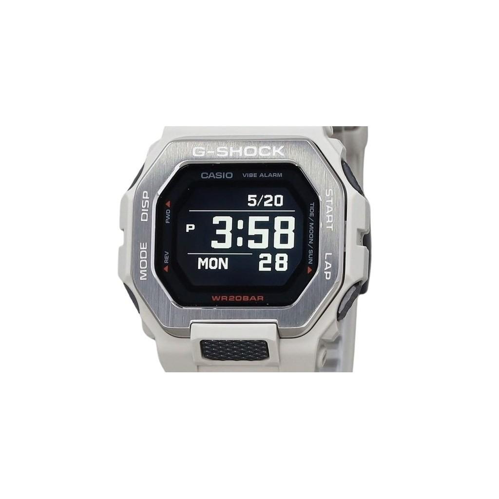 Casio Montre G-Shock G-Lide Digital Smartphone Link Bracelet en résine grise Quartz GBX-100-8 200M pour homme