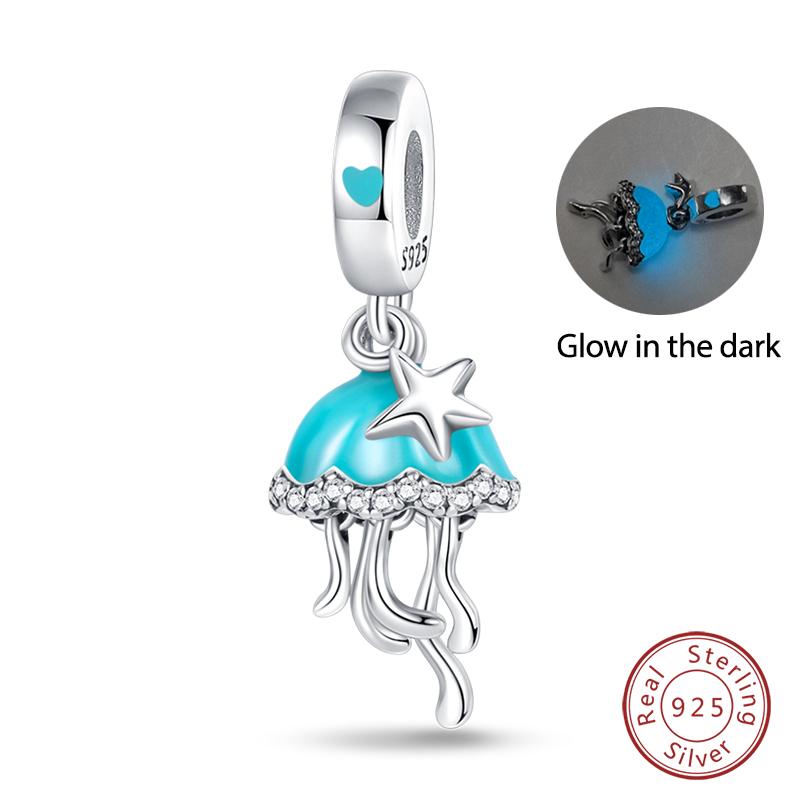 New Copper Ocean Series Mermaids Shell Charms Beads Fit Qikaola Original Bracelets Fine Birthday Diy Jewelry