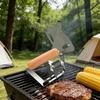 Muscle Man Hot Dog Holder Stainless Steel Sausage Grilling Rack for BBQ Camping Funny Birthday Gift for Men Dad