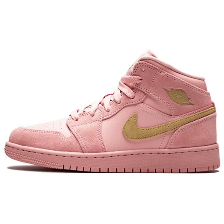 (GS) Air Jordan 1 Mid SE  Coral Stardust  Kids  BQ6931-600 EU 38.5