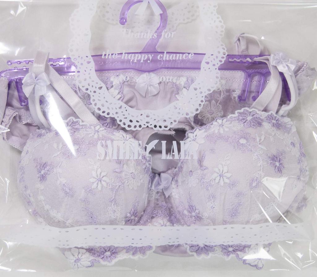 Smile Lala Purple C70 Bra and Panties Sexy Soft Comfortable Adjustable Adjustable Adjustable Adjustable Thick Volume Soft and Closure Women's Set,