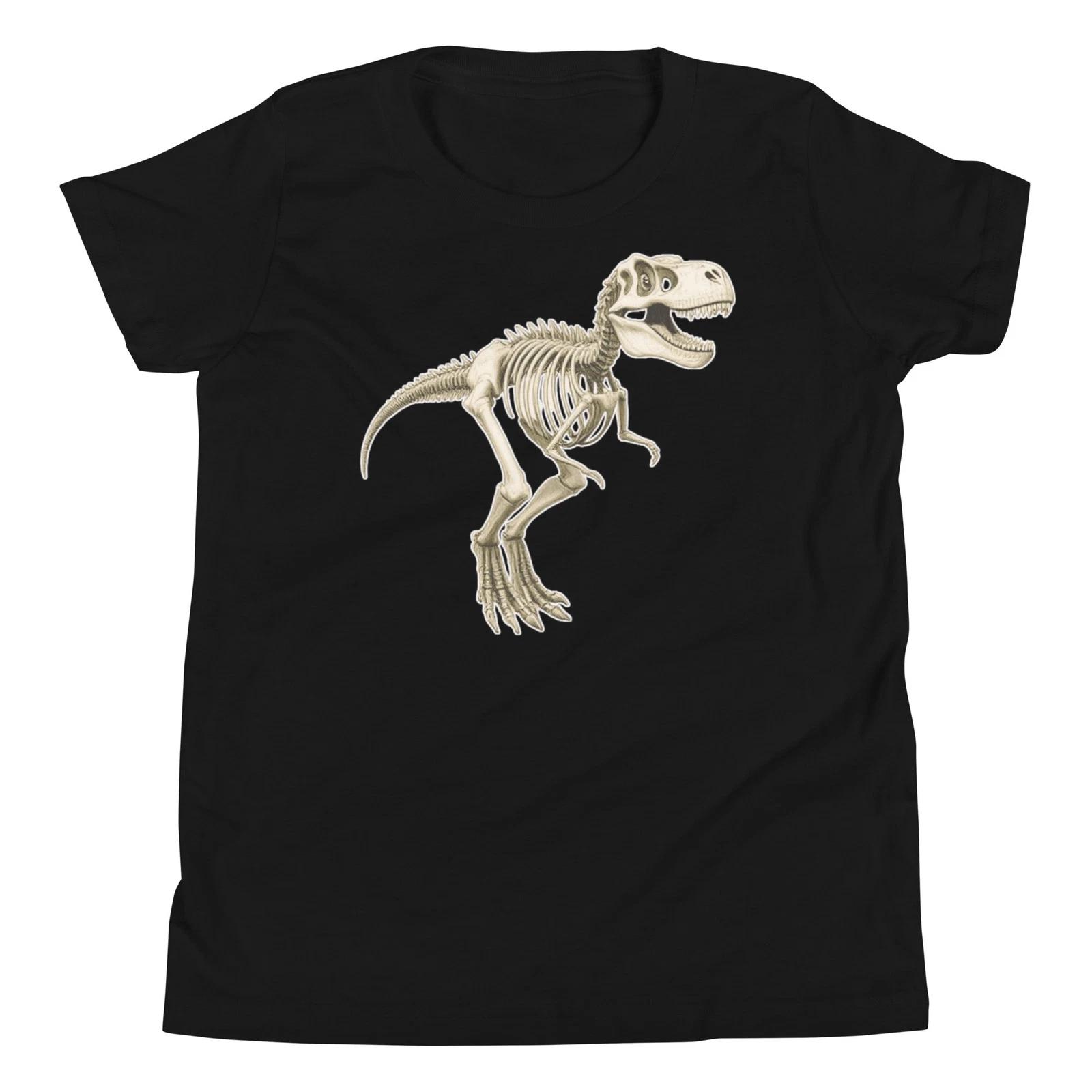

T-Rex Skeleton Dinosaur Paleontologist Fossil Dino Bones Lover Youth T-Shirt 130