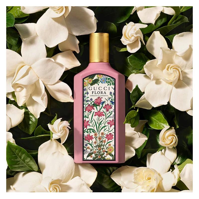 Gucci Qimeng Gardenia Small Gold Tube Lipstick, Makeup and Perfume Set, 2026 520 Limited Gift Box, EDP Eau De Parfum, Floral Fragrance