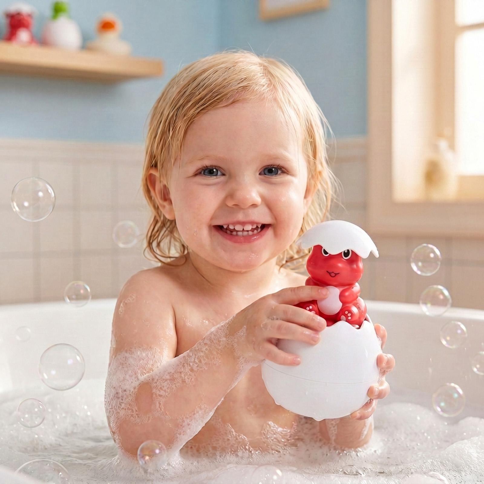 

Interactive Bath Toy Dinosaur Egg with Water Sprayer for Kids Bath Time Fun and Sensory Play Durable Plastic Construction Safe Design One Size белый