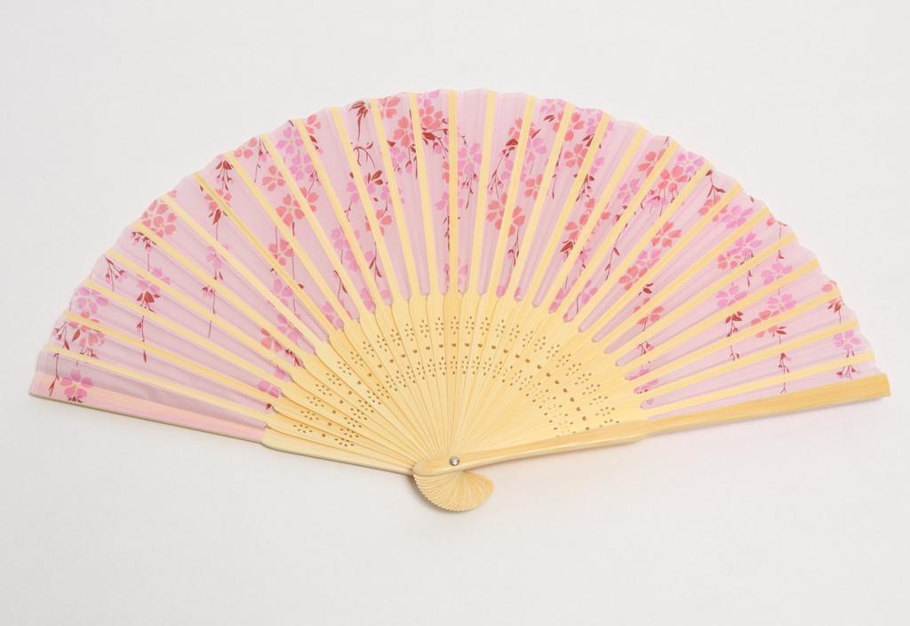 Silk Fan with Fan Boxed Cherry [Hasegawa] Women's Case, (Weeping Blossom)