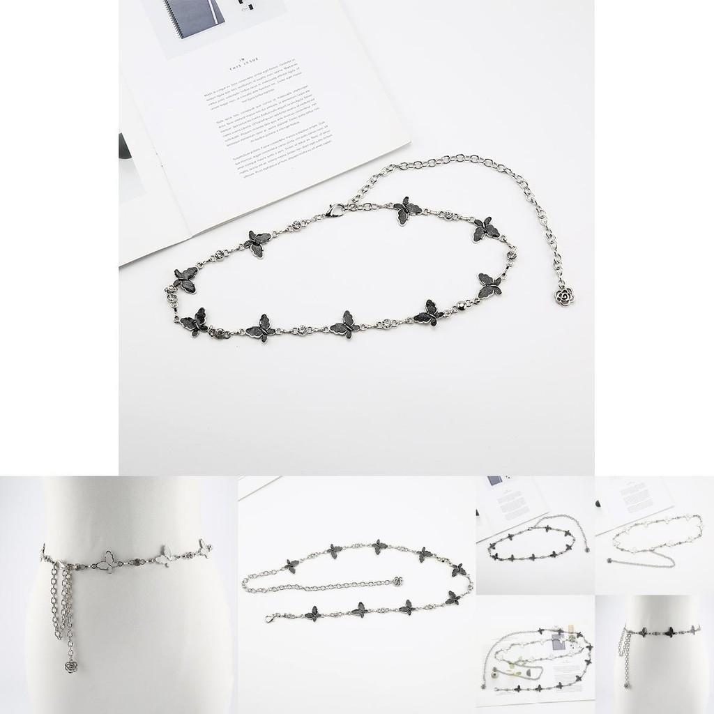 Fashion Metal Butterfly Design Women Waist Chain For Dress And Shirt Styling