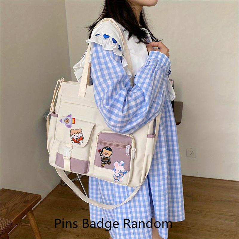 

Oxford Fabric Tote Bag, Teen Handbag Shoulder Bag, Nyl Ladies Messenger Bag, Girls Women Cross Body Bags, Student School Bags бежевый