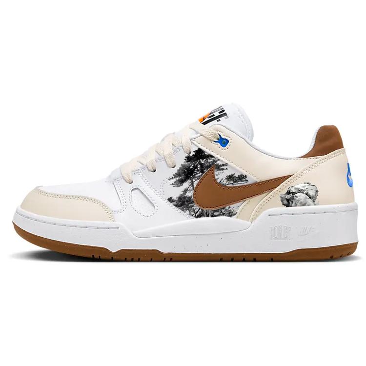 Nike Full Force Slip Resistant Abrasion Resistant Low top Skateboard Shoes Men's Beige Brown HJ3485-121(Team56-)