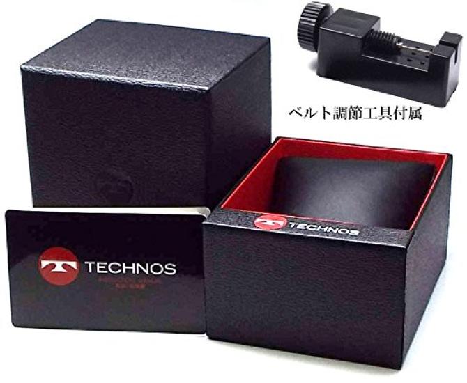 TECHNOS Technos Rotating 10 ATM Water Black Blue and Red Includes Strap Adjustment Tool Men's Watch, Diver's Watch, Bezel, Resistant, Dial, Bezel,