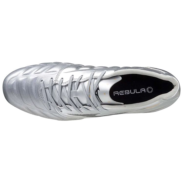 Mizuno Rebula Cup Elite Anti-Slip Durable Football Shoes Men Football Shoes Silver P1GA227009