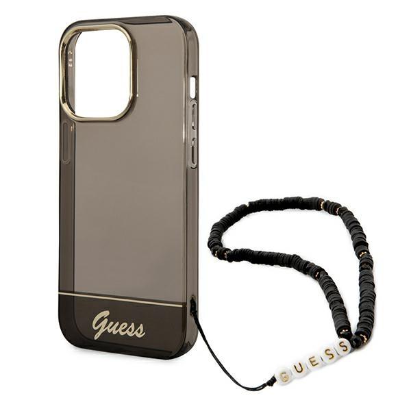 Guess Guhcp14Xhgcohk Iphone 14 Pro Max 6,7 Czarny/Black Hardcase Translucent Pearl Strap