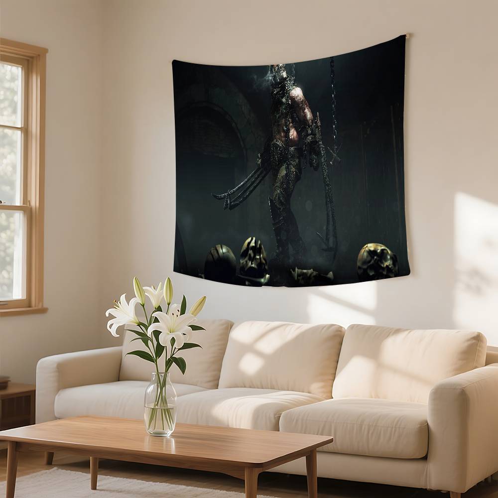 Game RResident Leon Kennedy Evil Tapestry Wall Hanging Tapestry Art Deco Blanket Curtain Hanging Home Bedroom Living Room Decor