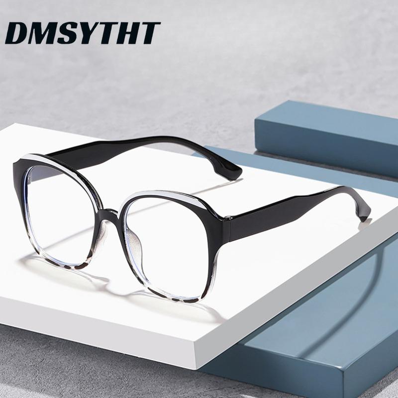 Fashion Large Frame Square Anti Blue Light Glasses Men Women Europe and America Piece Together Color Eyeglasses