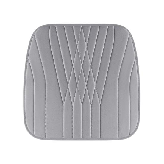 12/24V Car Heated Seat Cushion 17.72"x17.72" Memory Foam Seat Protector Pad with Anti-Slip Bottom