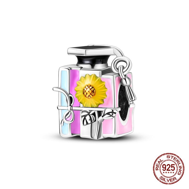 Compatible With Charm Bead Components Designed For Pandora Authentic Original Bracelets Do It Yourself Charming Women's Perfume Bead Component Copper