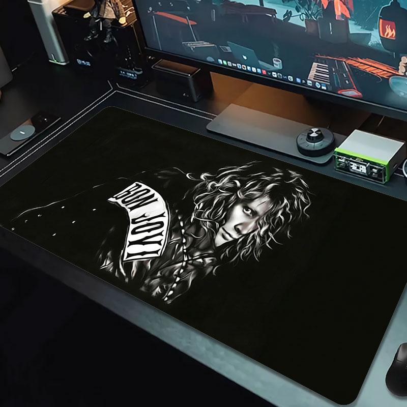 Bon Jovi Rock Legend Large Size Mouse Pad Large Gaming Table Cushion Nonslip Laptop Tablet Big Mousepad Xxl Mat Mini Pc Playmat With Lock Edge