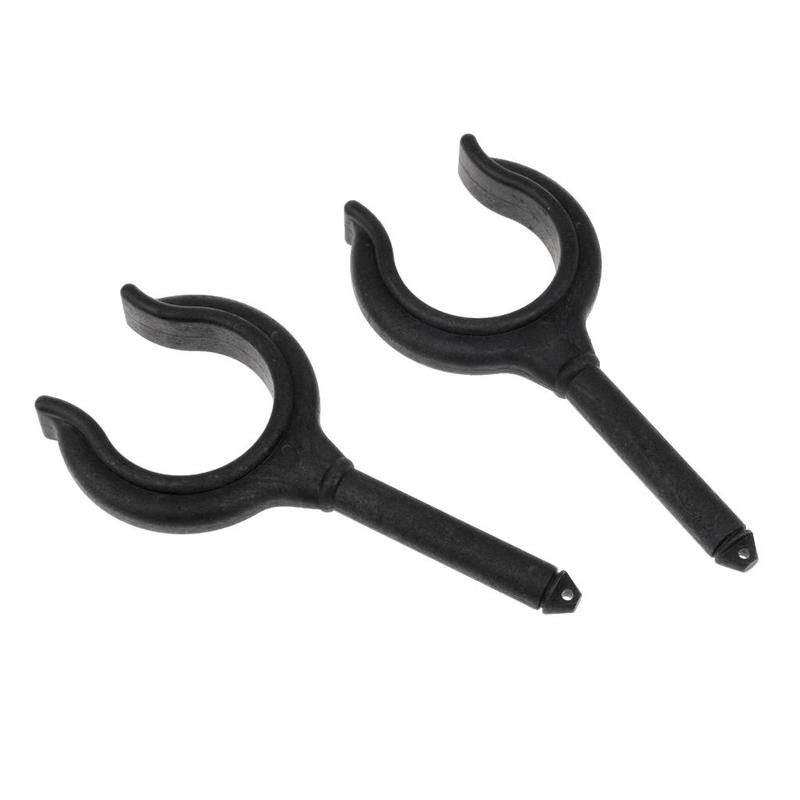 2 Pieces Black Nylon Marine Boat Dinghy Oar Lock Rowlock Horn Side Mount