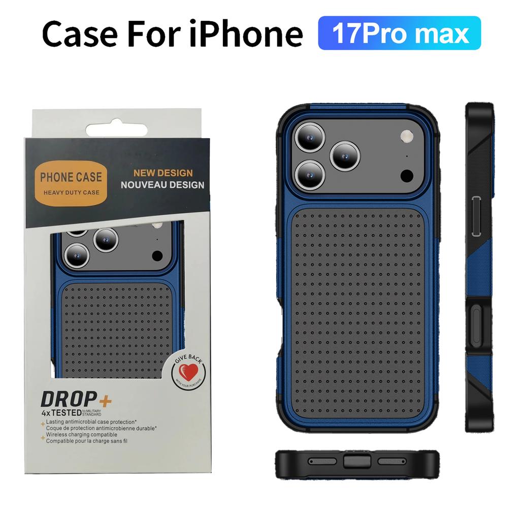 Military Rugged Anti-Drop Protect Phone Case For IPhone Air 17 16 15 14 Plus 13 12 11 Pro Max Air Hole OTT Armor Box Back Cover