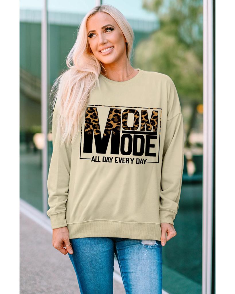 Azura Exchange Leopard Print Long Sleeve Sweatshirt