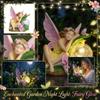 Solar Powered Resin Fairy Figurine Miniature Garden Ornament with LED Light for Outdoor Indoor Decorative Landscape Accessories