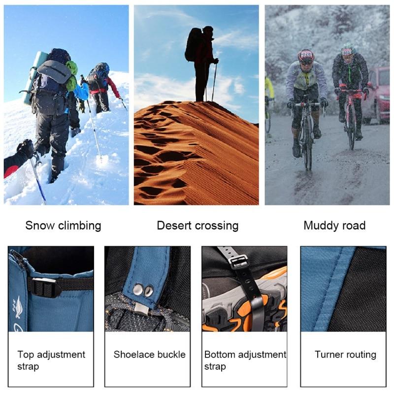 Wasserdichte Schnee-Legging-Gamaschen für Männer und Frauen, Teekking, Skifahren, Wüsten-Schneestiefel, Schuhüberzüge für Outdoor-Camping, Wandern, Klettern
