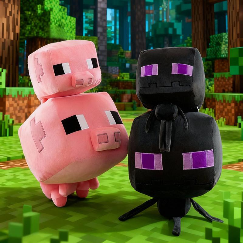 Minecraft Enderman Schwein Plüschtier mit weichem Kurzflor-Baumwolle für Kinder und Fans