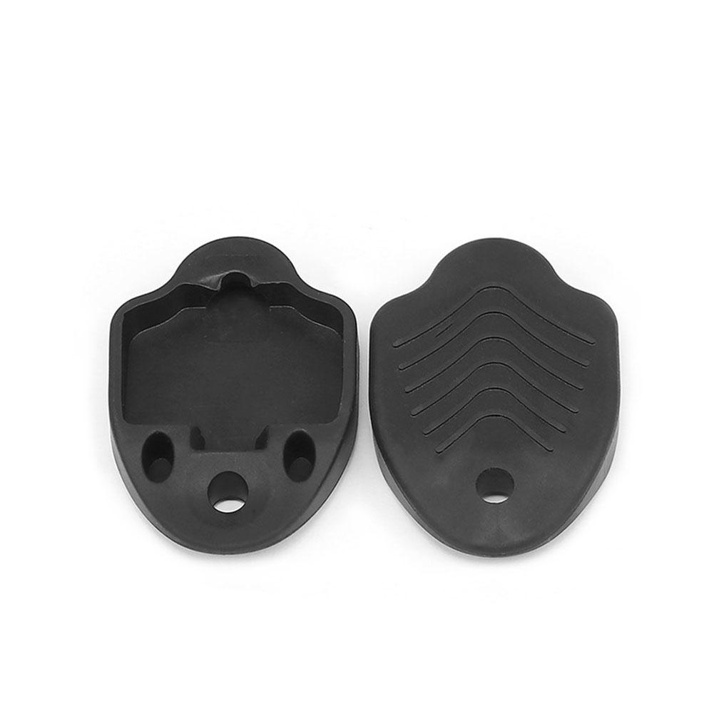 1 Pair Bike Cleat Covers Confortable Skidproof Wear-resistant Simple Installation Self-locking Protection Cover black #1