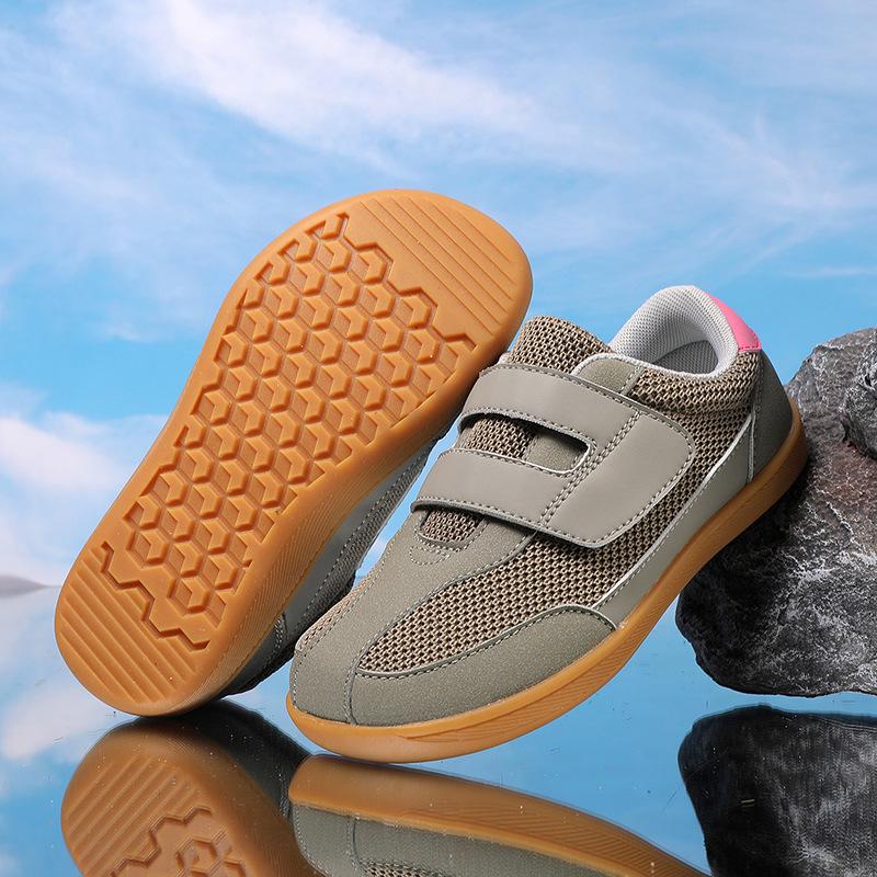 

Детские осенние кроссовки на липучке для босоногих - Широкий носок, Дышащие, Удобные для бега и прыжков со скакалкой 35