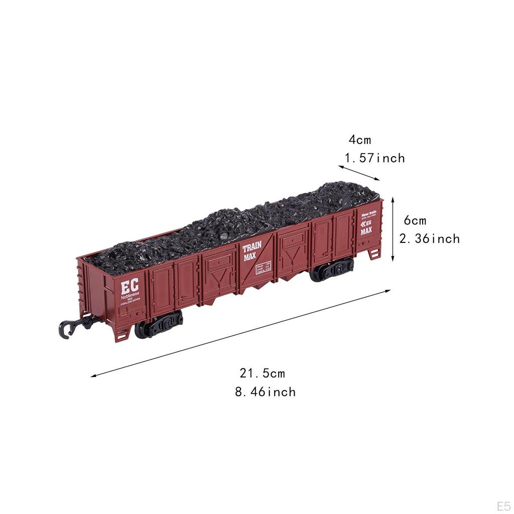 2 Pieces 1:87 Train Carriage Model Toy,Collectibles,Portable,Railway Model,Simulation