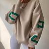 Casual Fashion Letter Print Thick Pullover Sweatshirt For Women Winter 2022