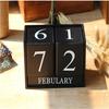 Calendario decorativo nordico bianco nero in legno semplice fai-da-te blocchi di legno decorazione per la casa