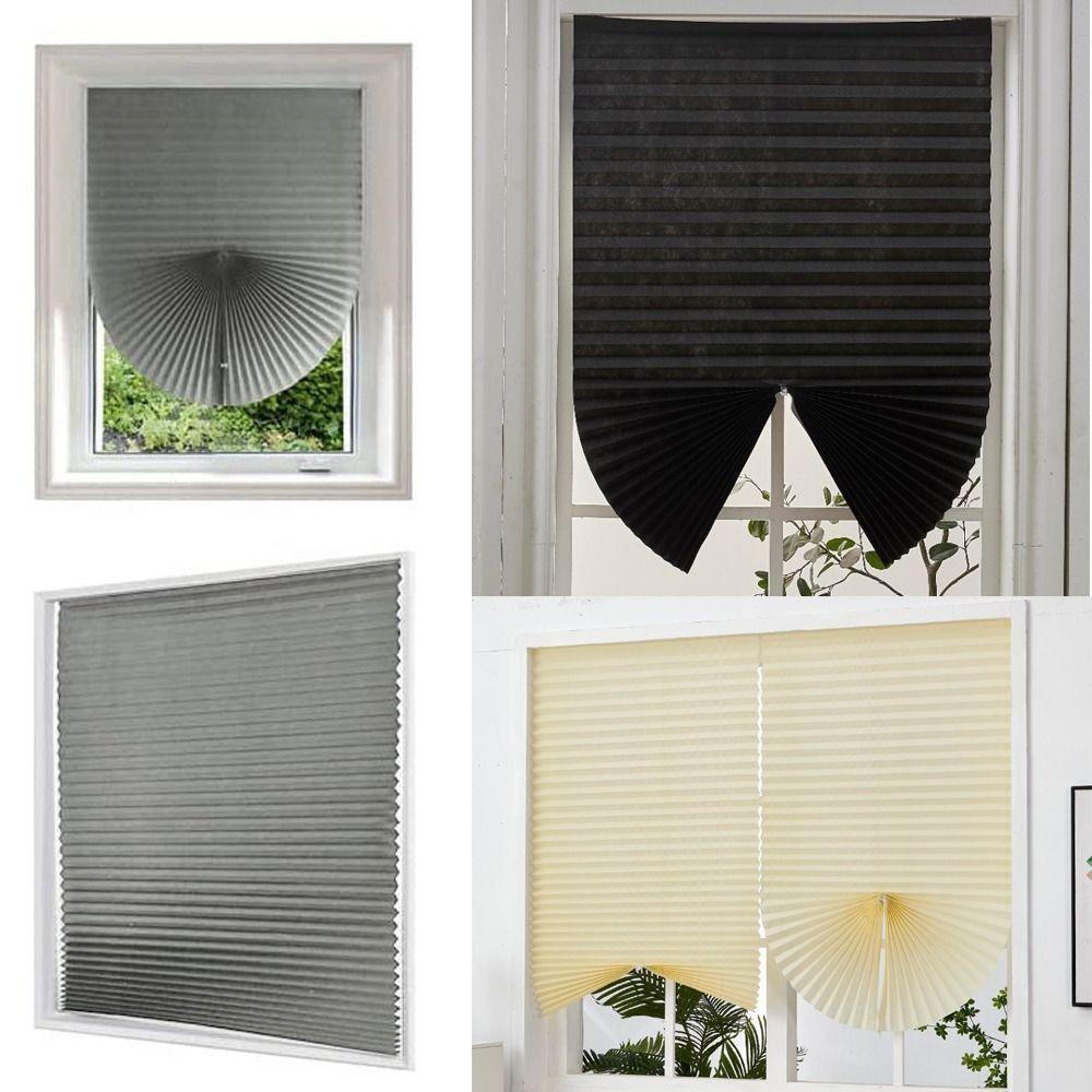 Easy Install Adhesive Paper Shades Cut to Size Blackout Window Blinds  For Windows