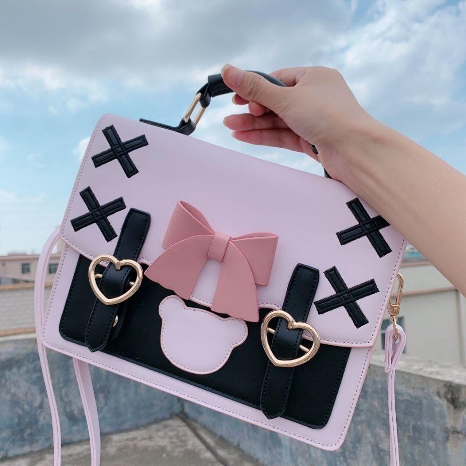 

Сумка через плечо jk uniform для женщин, новая модная, корейская версия, для студентов, портативная, на одно плечо, большая вместимость чёрный