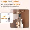 360° Rotatable Multi-Claw Storage Coat Hook Multifunctional Clothes Rack for Belt Bra Tank Top Tie Scarf Purse Hanger Organizer