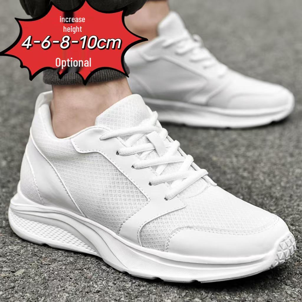 Men's Invisible Height-Increasing Shoes: 8cm, 10cm New Trendy Summer Breathable Thick Bottom Sports Shoes