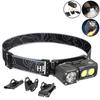 Sensor Headlamp with Hat Clip Type-C Rechargeable Led Headlight with Magnet Outdoor Camping Search Light Flashlight Bike Lantern