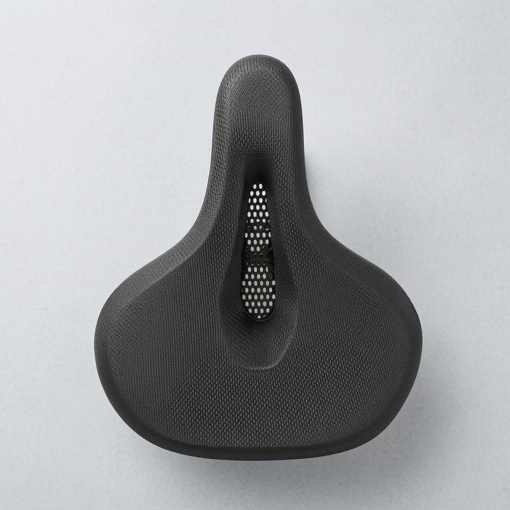 Black Cycle Saddle Textured Padded Bike Comfortable Fit Seat
