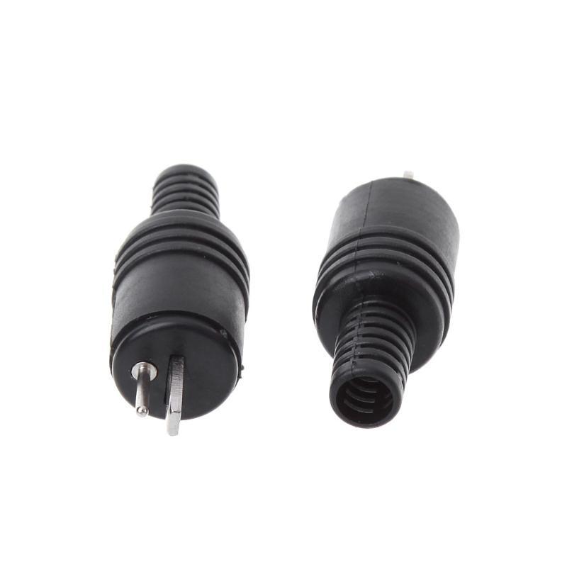 10pcs/set 2 Pin Black DIN Plug Speaker And HiFi Connector Screw Terminals Connector Power Plug Adapters