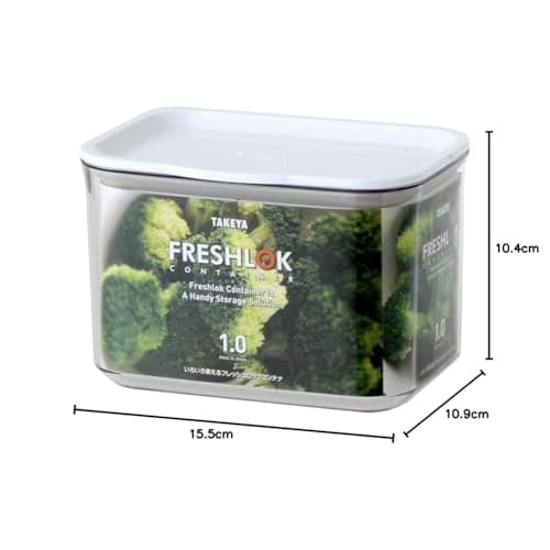 Takeya Chemical Industries TAKEYA FreshLok Container M 1000ml FRESH LOK White Stackable