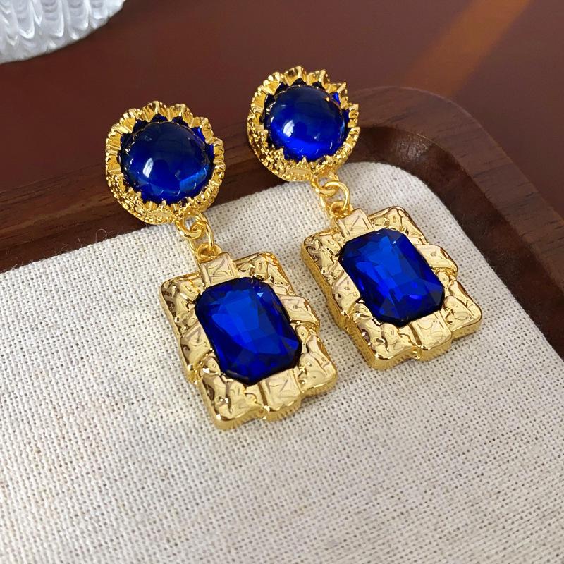 

Винтажные серебряные геометрические серьги-цветы - Легкая роскошь, ретро-дизайн