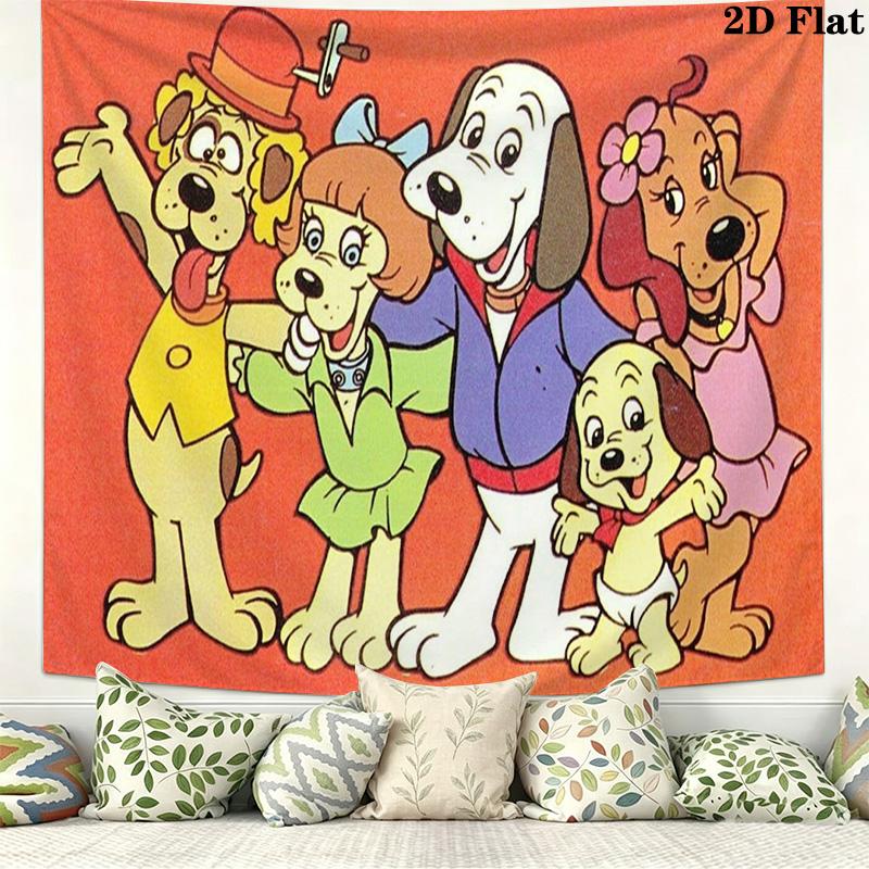 Animated Puppy Pattern Home Decor Tapestry, Wall Hanging, Decorative RV Wall Cloth.MGT0918177