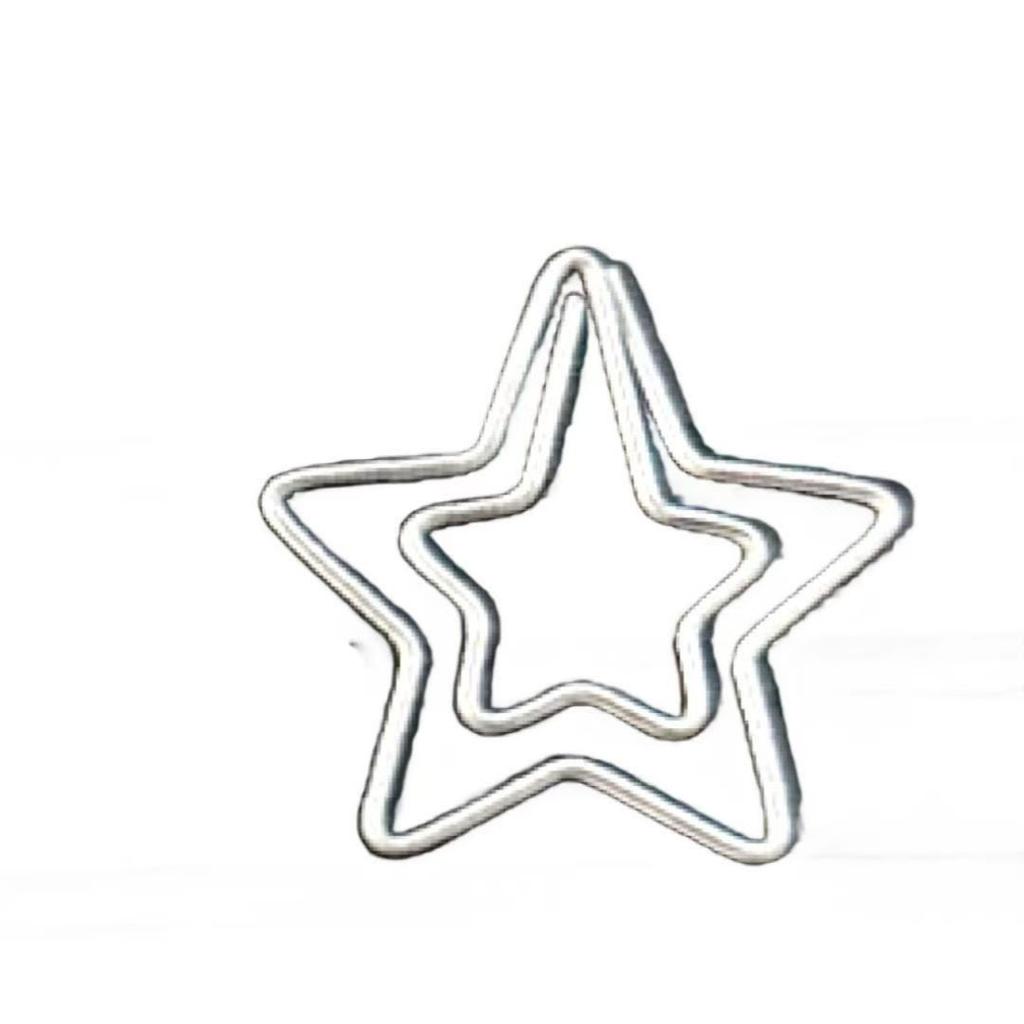15pcs Stylish Silver Star-Shaped Paper Clips for Decoration And Organizing