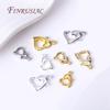 Fermoirs mousqueton en forme de cœur plaqués or 18 carats pour la fabrication de bijoux, Fermoirs fermoirs cœur 10 mm/12 mm pour accessoires de fabrication de bracelets et colliers