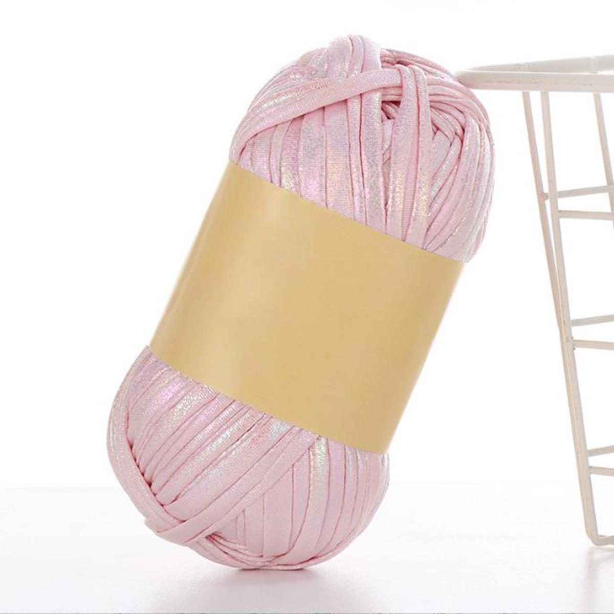 

100g Imitation Leather Shiny Crochet Yarn DIY Hand Knitting Yarn Ball For Bag Blanket Cushion Knitting Crochet Yarn merino wool розовый