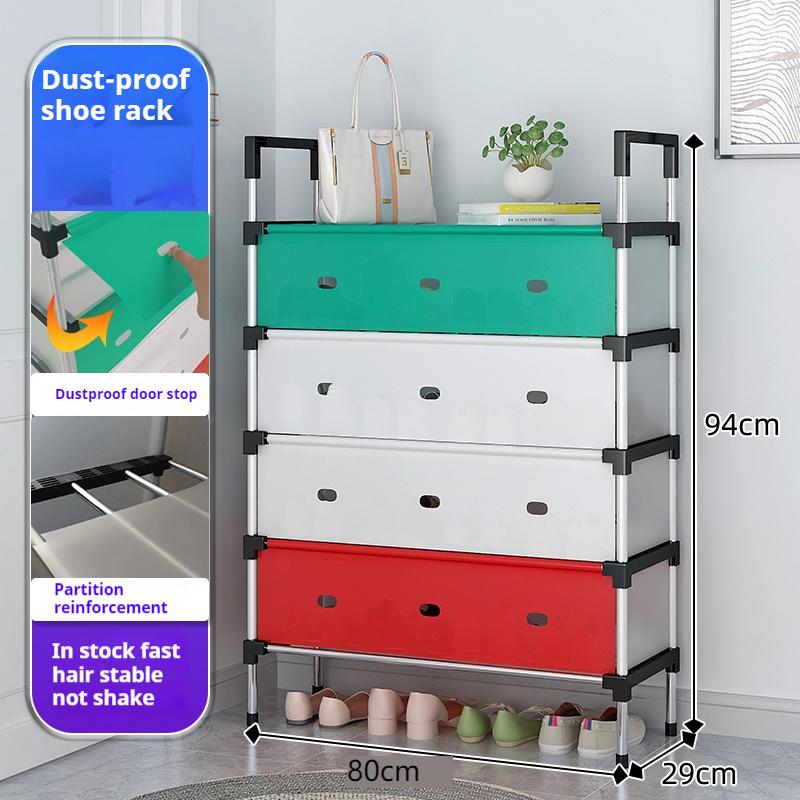Dustproof Shoe Rack Multi-layer Versatile Space-Saving Easy-to-Assemble Household Indoor Shoe Storage Cabinet for Dormitory