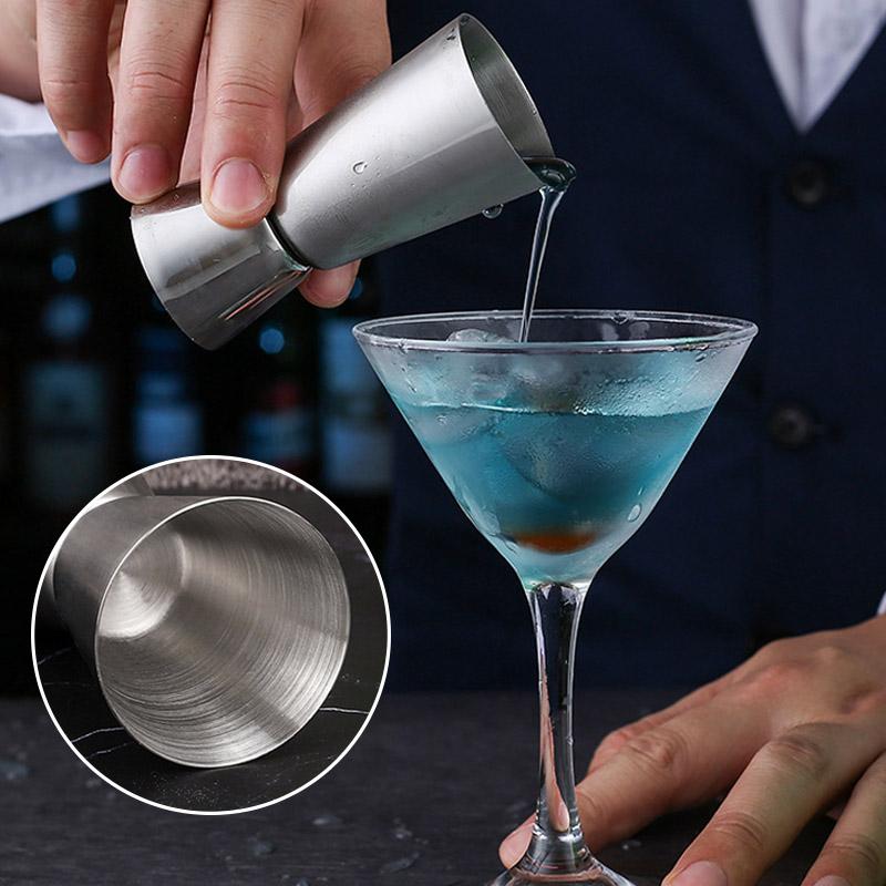 Stainless Steel Cocktail Measuring Jigger Double Shaker Cup Shot Drink Spirit Measure Jigger Kitchen Gadgets Bar Accessories
