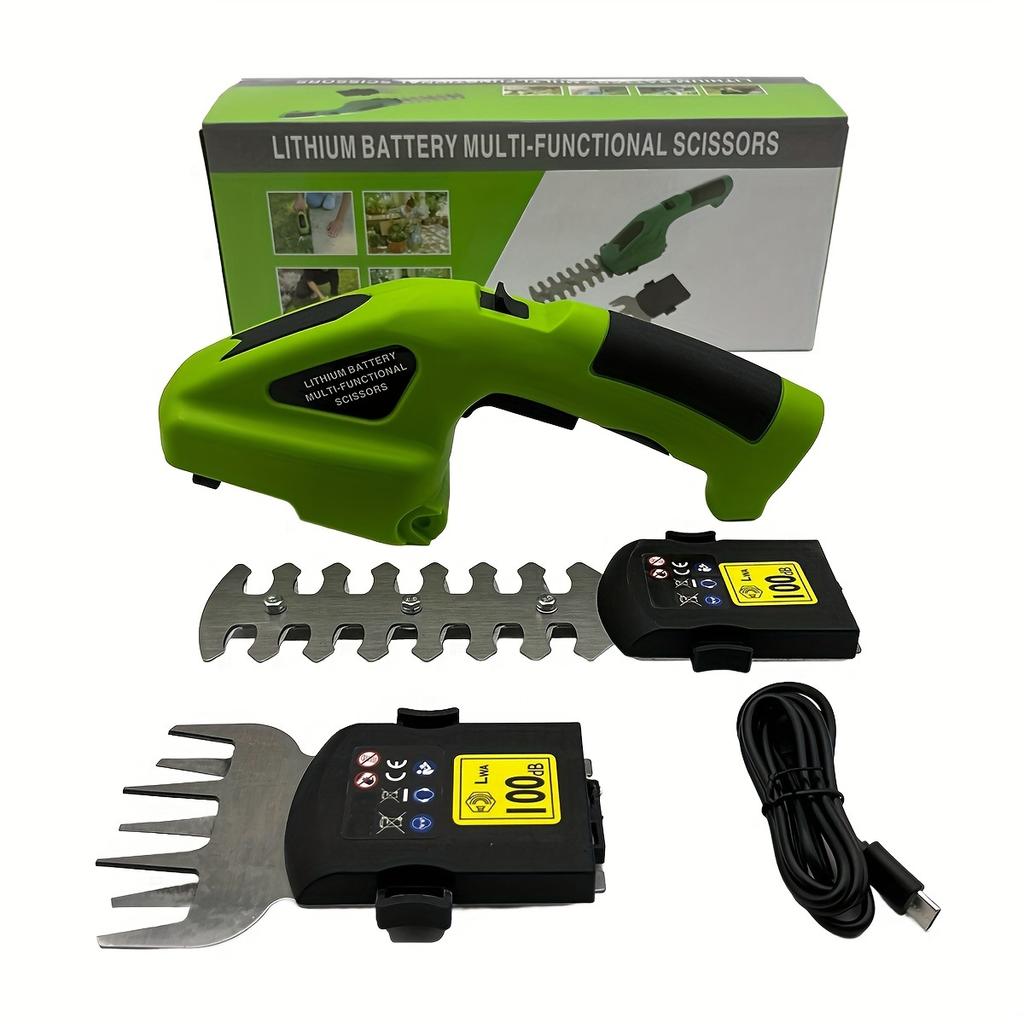 1pc Effortlessly Trim Your Lawn And Shrubs With This 7.2V 2-in-1 Electric Handheld Hedge Trimmer - Pruning Shears,Includes Battery and Charger
